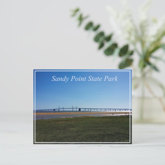 Sandy Point State Park Briefkaart (Staand voorkant)