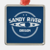 Sandy River Oregon Kayaking Metalen Ornament (Voorkant)