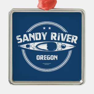 Sandy River Oregon Kayaking Metalen Ornament