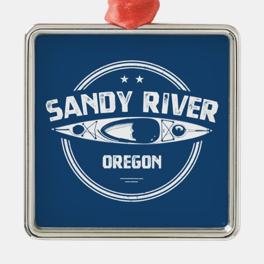 Sandy River Oregon Kayaking Metalen Ornament (Voorkant)