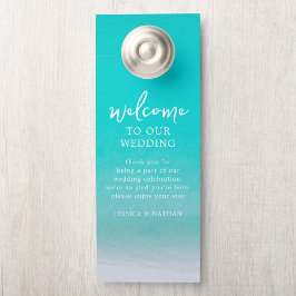 Sandy & Salty Beach I Blauwgroen groen I Bruiloft  Deurhanger