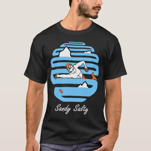 Sandy Salty - Zeemeerman T-shirt (Voorkant)