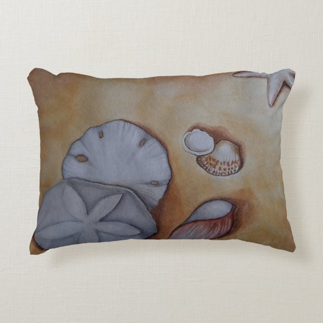 Sandy Seashells Accent Kussen (Voorkant)