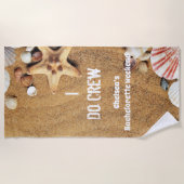 Sandy Seashells Bachelorette Weekend Beach Towel Strandlaken (Voorkant)
