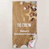 Sandy Seashells Bachelorette Weekend Beach Towel Strandlaken (Voorkant)