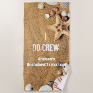 Sandy Seashells Bachelorette Weekend Beach Towel Strandlaken