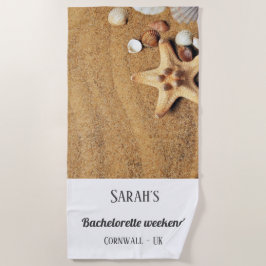 Sandy Seashells Bachelorette Weekend Towel Strandlaken