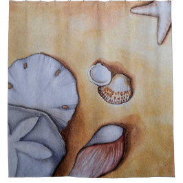 Sandy Seashells Douchegordijn