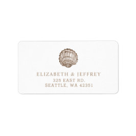 Sandy Seashells Marine Ocean Beach Wedding Etiket