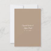 Sandy Seashells Marine Ocean Beach Wedding RSVP Kaartje (Achterkant)