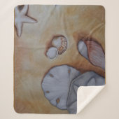Sandy Seashells Sherpa Deken (Voorkant)