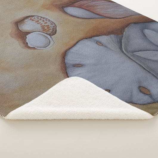 Sandy Seashells Sherpa Deken (3/4)