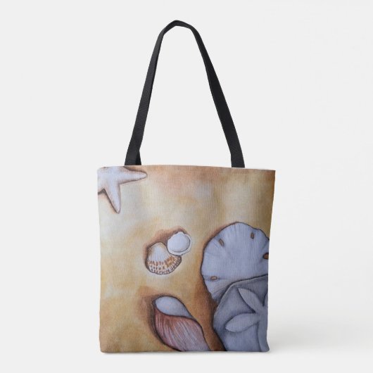 Sandy Seashells  Tote Bag (Achterkant)