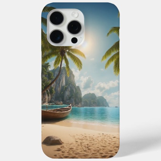 "Sandy Serenity: Strand iPhone Case Design" (Achterkant)