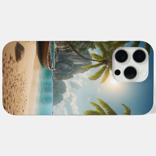 "Sandy Serenity: Strand iPhone Case Design" (Achterkant (horizontaal))