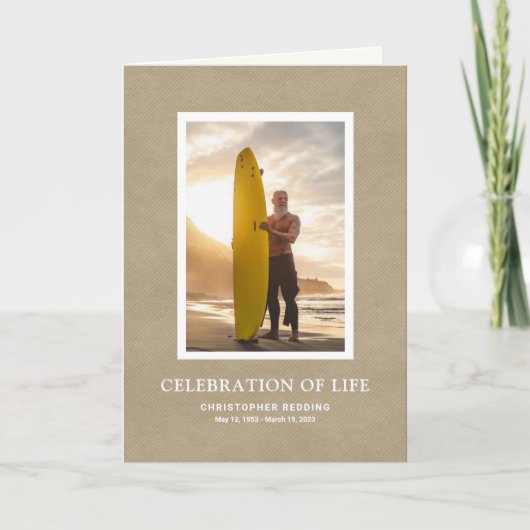 Sandy Shore Photo Memorial Programme Programma (Voorkant)