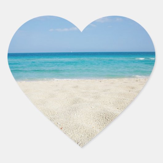 Sandy Shore Wedding Hearts Hart Sticker (Voorkant)