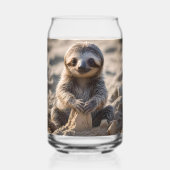 Sandy Shores: Baby Sloth Bouw Zandkastelen, Blikvorm Glas (Achterkant)