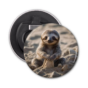 Sandy Shores: Baby Sloth Bouw Zandkastelen, Button Flesopener