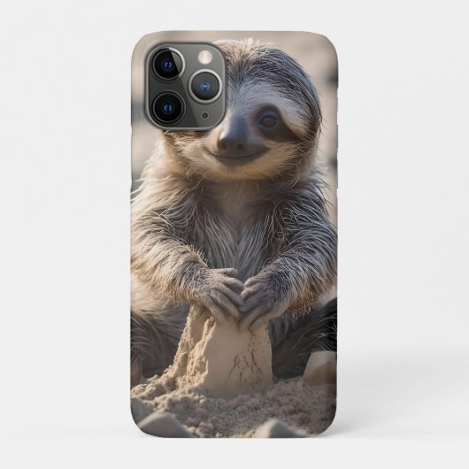 Sandy Shores: Baby Sloth Bouw Zandkastelen, Case-Mate iPhone Case (Achterkant)