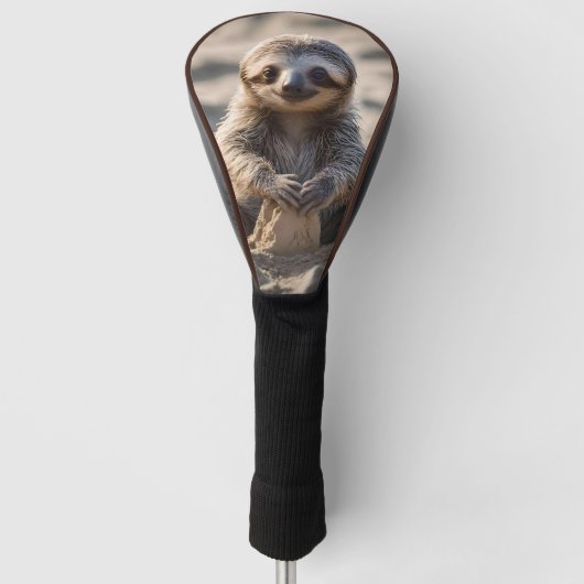 Sandy Shores: Baby Sloth Bouw Zandkastelen, Golfheadcover (Voorkant)