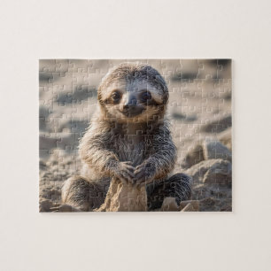 Sandy Shores: Baby Sloth Bouw Zandkastelen, Legpuzzel