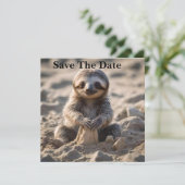 Sandy Shores: Baby Sloth Bouw Zandkastelen, Save The Date (Staand voorkant)