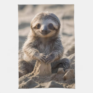 Sandy Shores: Baby Sloth Bouw Zandkastelen, Theedoek