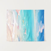 Sandy Shores: speelse strand Design Wandkleed (Voorkant (horizontaal))