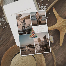 Sandy Smiles 4 Beachy Delights voor uw Kerstmis Folie Feestdagenkaart