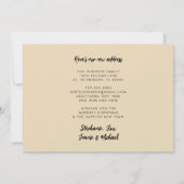 Sandy Snowman Beach Scene Nieuw Adres Aankondiging (Achterkant)