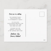 Sandy Snowman Beach Scene Nieuw Adres Feestdagenkaart (Achterkant)