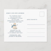 Sandy Snowman Beach Scene Nieuw Adres Feestdagenkaart (Achterkant)