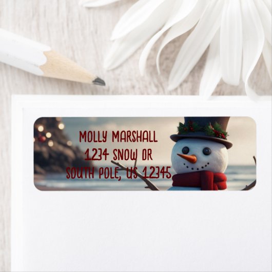 Sandy Snowman Etiket (Insitu)