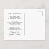 Sandy Snowman Palm Tree on Beach New Home Aankondigingskaart (Achterkant)