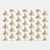 Sandy Snowman Strand Kerstpatroon Inpakpapier Vel (Voorkant)