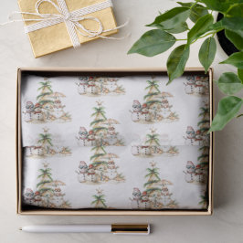 Sandy Snowmen Kerst Verzameling Patroon Tissuepapier