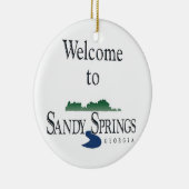 Sandy Springs, Atlanta, Georgia, kerstversiering Keramisch Ornament (Rechts)
