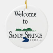 Sandy Springs, Atlanta, Georgia, kerstversiering Keramisch Ornament (Achterkant)