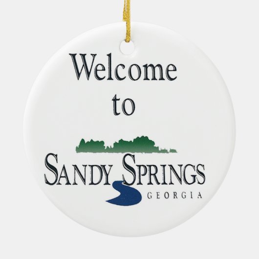 Sandy Springs, Atlanta, Georgia, kerstversiering Keramisch Ornament (Achterkant)
