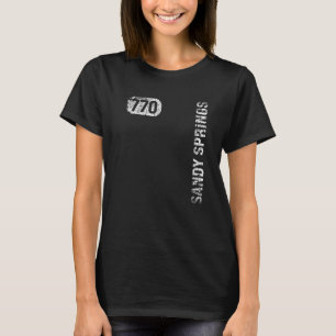 Sandy Springs Georgia 770 Area Code  Retro T-shirt