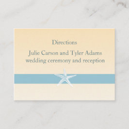 Sandy Starfish Direction-Kaart Informatiekaartje