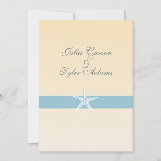 Sandy Starfish Invitation / 5x7 Kaart (Voorkant)