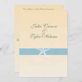 Sandy Starfish Invitation / 5x7 Kaart (Voorkant / Achterkant)