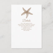 Sandy Starfish Marine Ocean Beach Wedding Informatiekaartje (Voorkant)