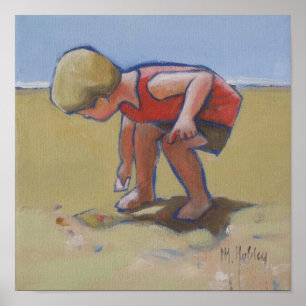 Sandy strand boy shell op zoek naar poster