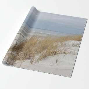 Sandy strand en duinen in de winter cadeaupapier