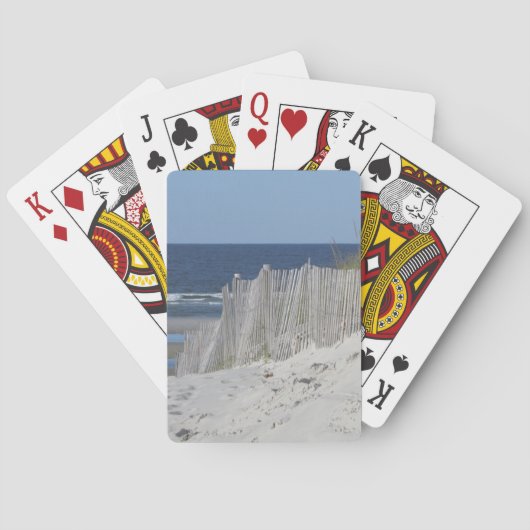Sandy-strand en weven strandhek speelkaarten (Achterkant)