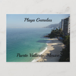 Sandy strand turquoise zee Puerto Vallarta, Mexico Briefkaart