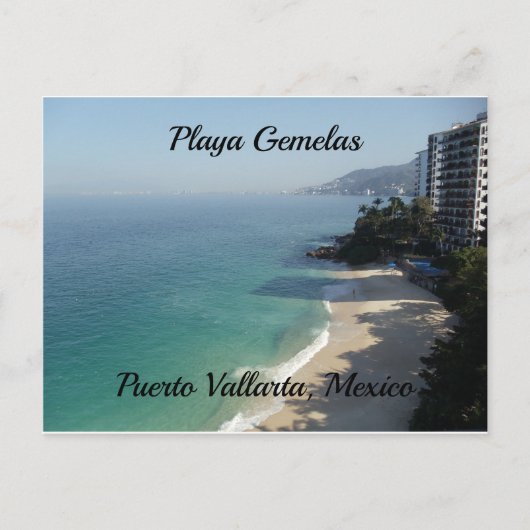 Sandy strand turquoise zee Puerto Vallarta, Mexico Briefkaart (Voorkant)